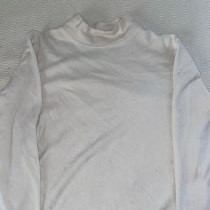 Basic white turtleneck